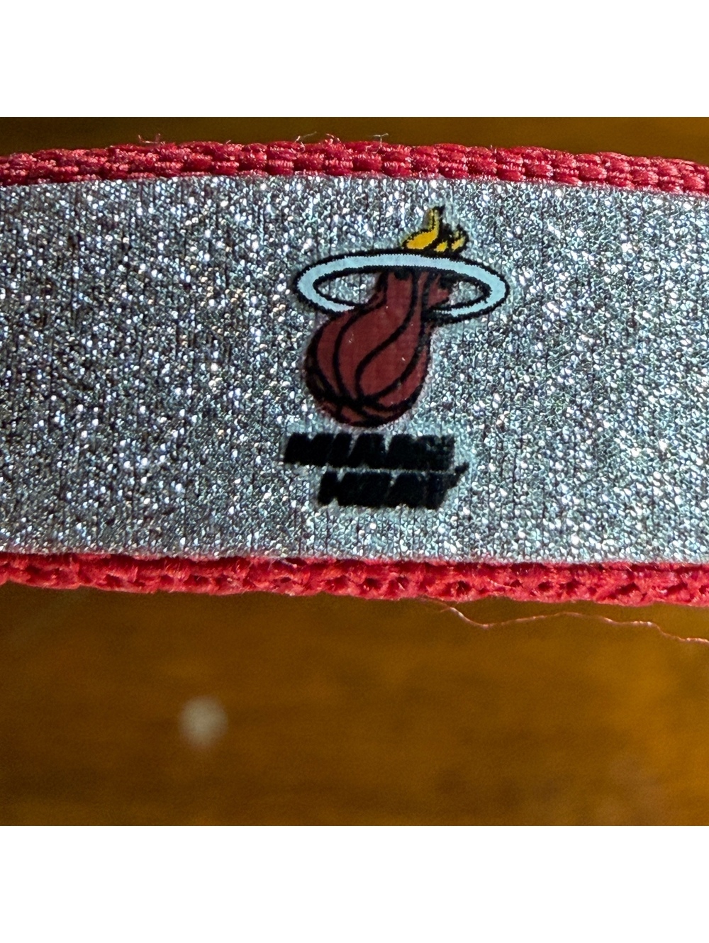 Miami Heat Sparkle Bracelet NBA Basketball Glitter Wristband